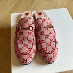 Gucci Malaga gardenia red mules